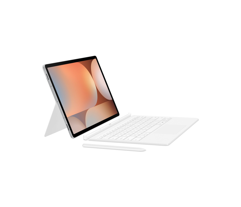 Husă de protecție Samsung Book Cover Keyboard pentru Galaxy Tab S10+/S9+/S9 FE+ (White)